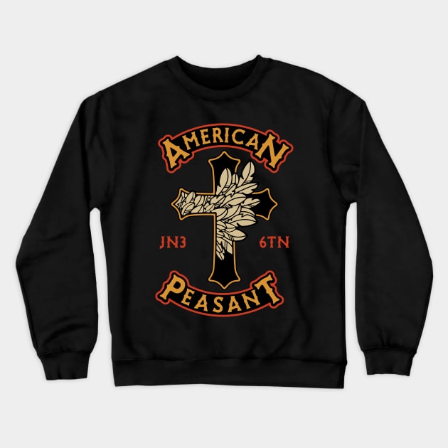 Christian Apparel Clothing Gifts - American Peasant Angel Wing  Cross Crewneck Sweatshirt by AmericasPeasant